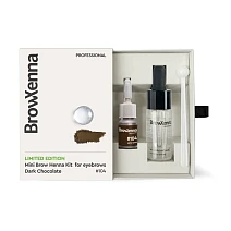 MINI Brow Henna Kit with Hyaluronic Mixing Base Included Limited edition #104 Dark Chocolate, BrowXenna